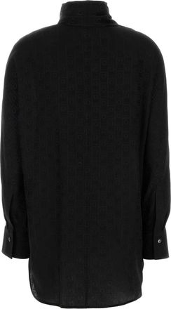 Ferragamo Womens Black Silk Shirt Nero Exterior: Camicie