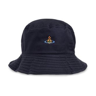 Vivienne Westwood Hats, unisex, Blue, Size: M Bucket Hat With Logo