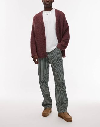 Levi's Workwear Capsule 568 - Jeans dritti ampi blu medio a righe verticali