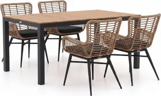 Intenso Furniture + 15% kassakorting | Intenso Asti/Fidenza 160cm dining tuinset 5-delig