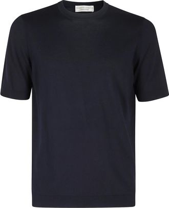 FILIPPO DE LAURENTIIS Katoenen T-shirt met rechte pasvorm - Heren - T-shirts - Blauw - M - Katoen - Tops