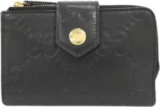 Gucci Pre-owned Wallets, male, Black, Size: ONE SIZE Pre-owned GG Leather Wallet