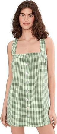 Show me your Mumu Everly Mini Dress Womens Dress Field Green Gingham : 2XL, Cotton