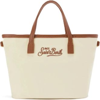 MC2 Saint Barth Handbags, female, Beige, Size: ONE SIZE City Bag Mini Nylon