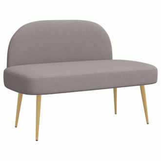 vidaXL Banco Tapizado Con Respaldo Topo 110 X 60 X 76 Cm Poli&eacute;ster Vidaxl