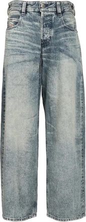 Diesel Relaxed Jeans 1997 D-Enim 007Da - Dames - Regular Fit Jeans - Blauw - W28 - Katoen - Jeans