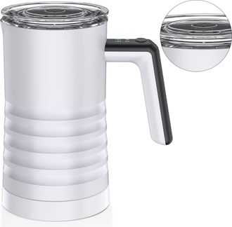 Infinite Espumador Y Calentador De Leche El&eacute;ctrico (400 W, Capacidad De 580 Ml, Revestimiento Antiadherente, Dise&ntilde;o Ergon&oacute;mico De Acero Inoxidable) Para Capuch