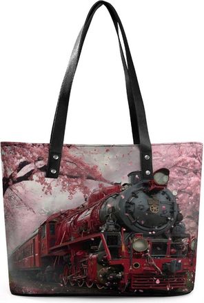 Generic Train Tote Bags for Women Cute Shoulder Purses Handbags