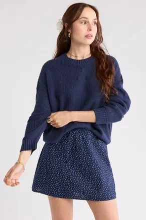 Abound Cozy Crew Pullover Sweater in Navy Iris at Nordstrom Rack, Size X-Small