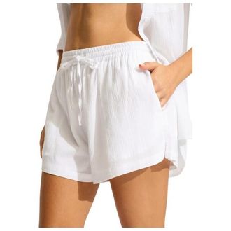 Seafolly Crinkle Short Shorts f&uuml;r Damen | wei&szlig;