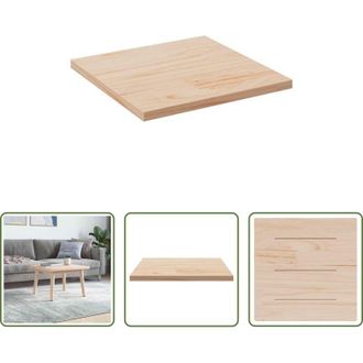 vidaXL Piano in legno - Piano Tavolo 60x60x2,5 cm in Legno Massello di Pino Quadrato