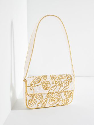 Talbots Seashell Beaded Shoulder Bag - Natural - 001 Talbots