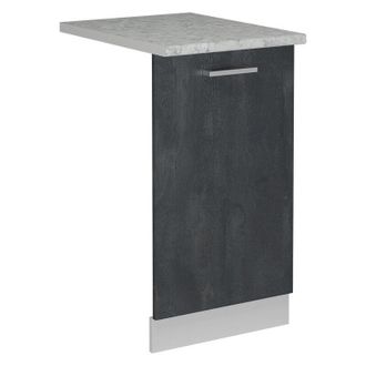 Vicco Panel Frontal Del Lavavajillas R-line, Hormig&oacute;n Negro, 45 Cm, Et M&aacute;rmol