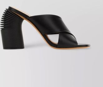 Off-white leather sandals