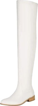 Generic Womens Modern Over The Knee Boots Round Toe Low Square Heel With Side Zipper For Fashionable Daily Wear Tall Boots