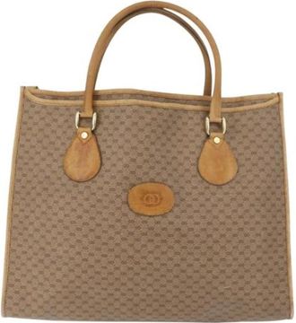Gucci Pre-owned Vintage Tote Bag - Dames - Vintage Shopper - Beige - ONE Size - Leer - Vintage