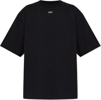 Off-white Tops, Dames, Zwart, XS, Katoen, Het Logo T-shirt