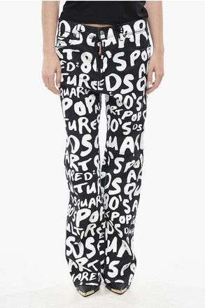 Dsquared2 Dark Wash Jeans with All-Over Logo 24cm size 42