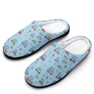 Generic Golf Cart And Equipment Womens Slippers Warm House Slippers Indoor House Shoes with Anti-Skid Rubber Sole