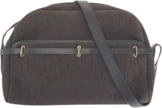 Dior Pre-owned Cross Body Bags, female, Brown, Size: ONE SIZE Pre-owned Vintage Trotter Canvas Shoulder Bag