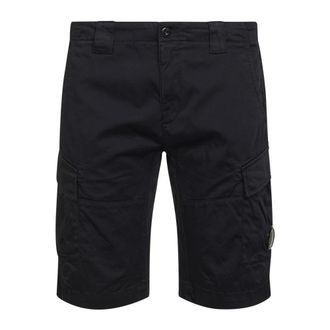 C.P. Company C.p. Company, Korte Broeken, Heren, Blauw, L, Katoen, Sateen Stretch Cargo Shorts