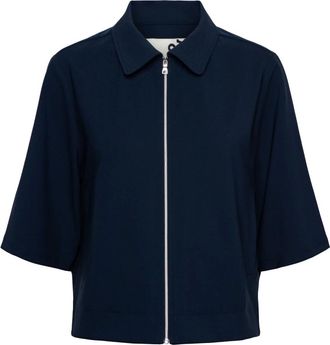 &Co Woman Ginni Jas - Dames - Jassen - Blauw - Maat: 2XL Polyamide