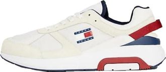 Tommy Hilfiger Modern Runner Sneakers - Heren - Sneakers - Wit - 43 EU - Su&egrave;de - Schoenen