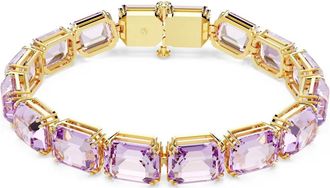 Swarovski Millenia Tennisarmband Paars verguld 5720487 - Dames - Armbanden - Geel - ONE Size - Accessoires