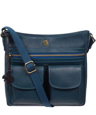 Conkca London Womens Baby Bon Snorkel Blue Leather Cross Body Bag - One Size