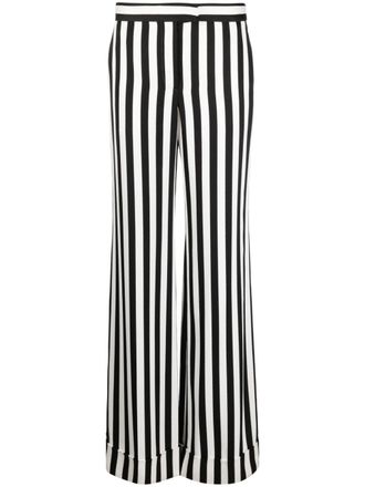 Moschino striped satin palazzo pants - Black