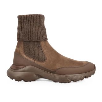 Tod's Sport RUN 54C Calzino Polacco - female - Tods - Winter Boots - Brown - 4 1/2 UK - Shoes