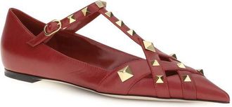Valentino Garavani Womens Multicolor Goatskin Ballet Flats
