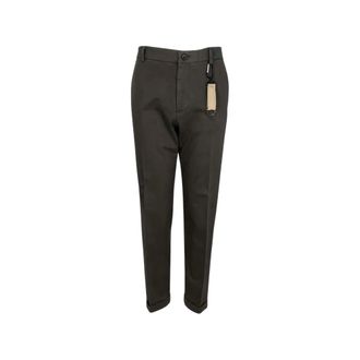 Manuel Ritz Chinos de Sarga de Algod&oacute;n con Delantero Plano - Trousers - Hombre - Negro - 2XL
