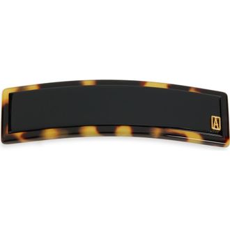 Alexandre de Paris Tortoiseshell Pattern Barrette in Black And Tortoise at Nordstrom