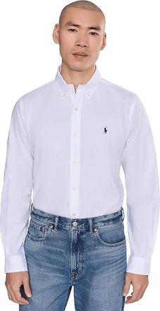 Polo Ralph Lauren Classic Fit Stretch Poplin Shirt Mens Clothing White : 2XL, Cotton