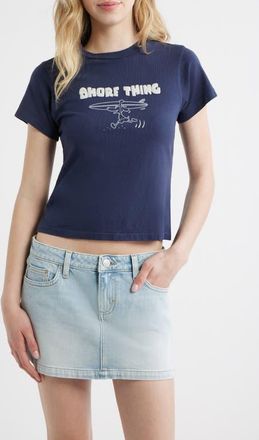 Daydreamer Shore Thing Shrunken Graphic T-Shirt in Vintage Navy at Nordstrom, Size X-Small