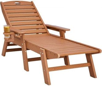 OEM Tumbona De Jard&iacute;n, Silla Plegable Reclinable Asiento De 1055 X 525 X 20 Mm Capacidad M&aacute;xima De Carga De 181 Kg, Tumbona Exterior De Hdpe Con Respaldo 