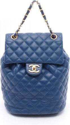Chanel Blue Leather Backpack (Pre-Owned)