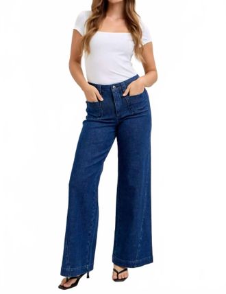 Judy Blue High-Waisted Retro Wide Jeans In Dark Wash