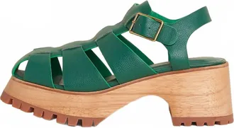 Charlotte Stone Womens Roddy Fisherman Clogs In Juniper