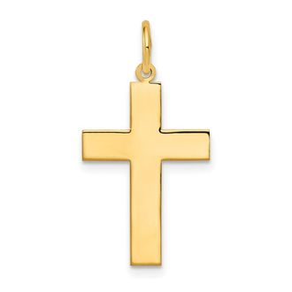 Diamond2Deal 14k Yellow Gold Polished Cross Pendant