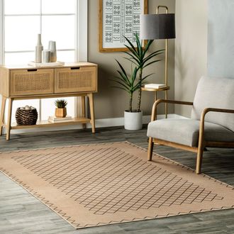 nuLOOM Rosita Tribal Trellis Easy-Jute Machine Washable Area Rug