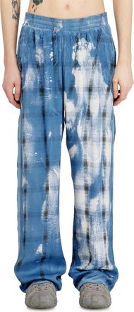 Diesel Track pants with check X-ray effect - Pants - Man - Blue