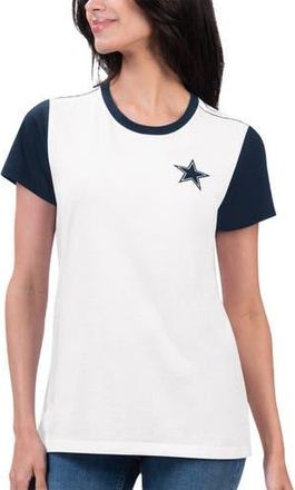 G-III 4Her by Carl Banks Womens G-III 4Her by Carl Banks White/Navy Dallas Cowboys Fashion Illustration T-Shirt at Nordstrom, Size Xx-Large