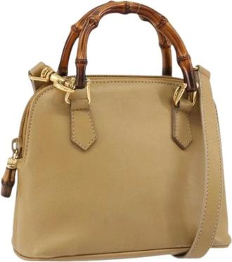 Gucci Pre-owned Handbags, female, Beige, Size: ONE SIZE Pre-owned Vintage Handbag
