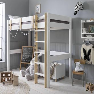 N&ouml;a & Nani Una Highsleeper Cabin Bed in White | Size: Single
