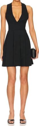 Susana Monaco Pleated Mini Dress In Black