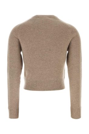 Max Mara Suede-Front Virgin Wool Blend Sweater