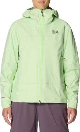 Mountain Hardwear Cloud Cipher Hooded Jacket in Frozen In Lime at Nordstrom, Size X-Large
