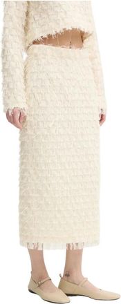 Day Birger Et Mikkelsen Midi Rokken - Dames - Midirokken - Beige - XS - Polyester - Rokken